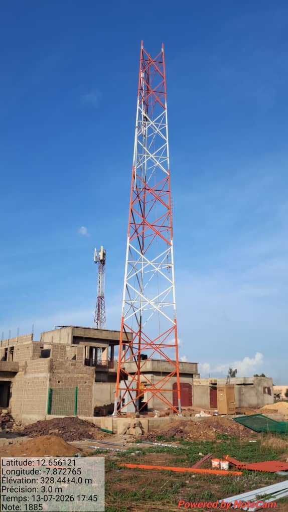 Construction d'un pylône télécom à Bamako : de la fondation à la mise en service